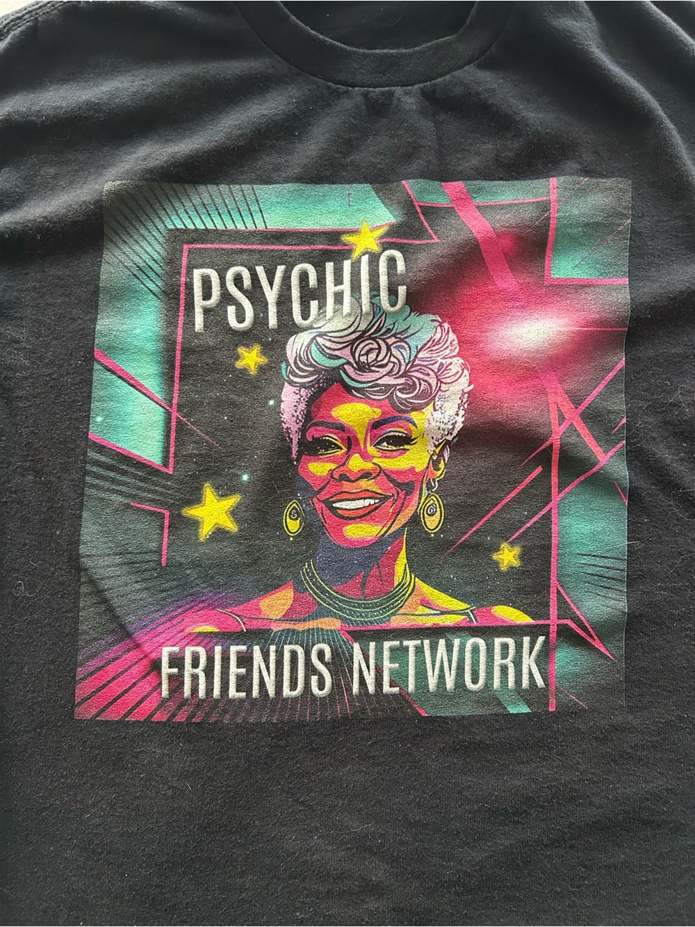 Retro Psychic Friends Network Graphic Tee T Shirt Retro 80s Dionne Warwick - Picture 5 of 5